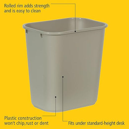 Rubbermaid Commercial Products Resin Wastebasket/Trash Can, 7-Gallon/28-Quart - Image 4