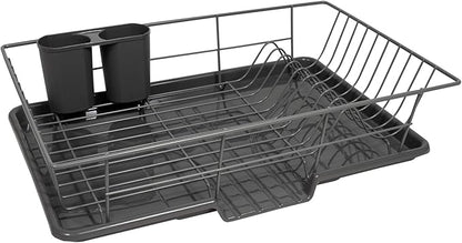 Sweet Home Collection 3 Piece Metal Dish Drainer Rack Set by SweetHomeCollection