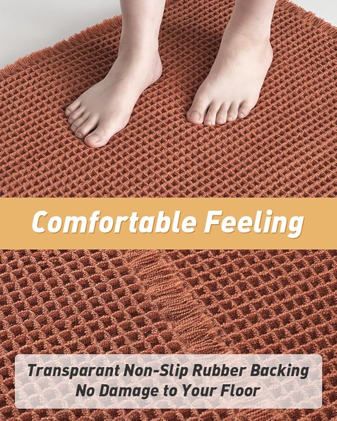 Upgraded Waffle Runner Rug Super Absorbent Non Slip Bath Mats - Image 3
