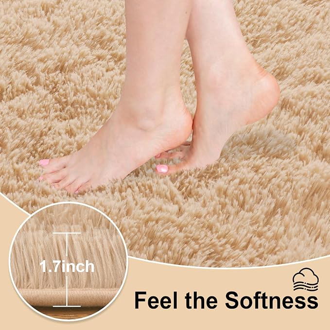 Mugorn 2x3 Rugs for Bedroom, Fluffy Area Rugs for Living Room, Soft Shag Kids - Image 4