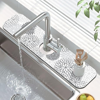 Findosom 2PCS 17" x 32" Dish Drying Mat & 24" x 5.5" Sink Splash Guard - Image 4