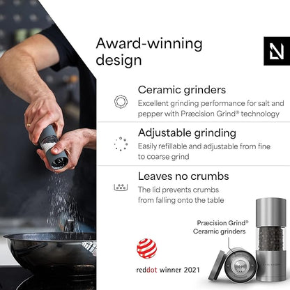 LARS NYSØM Salt and Pepper Grinder Set, Manual Salt and Pepper Mills - Image 2