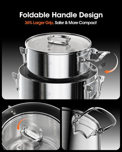 3-Ply Stainless Steel Stock Pot Set - Image 3