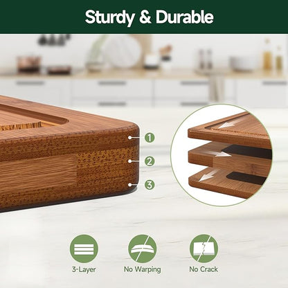 3-Piece Set Bamboo Cutting Board - Image 3