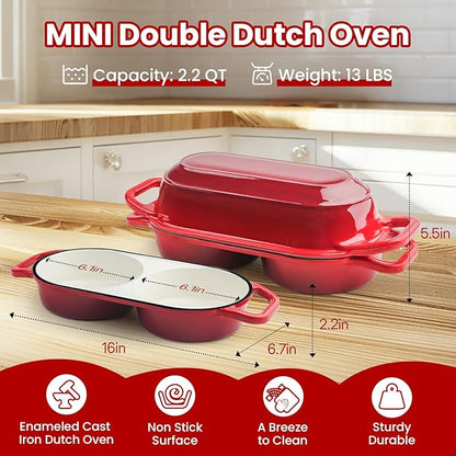 YONILL Mini Double Dutch Oven for Sourdough Bread Baking - Image 3