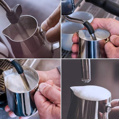 SIKEMAY Milk Frothing Pitcher Cup, 20oz/600ML Milk Frother Cup Stainless Steel - Image 6