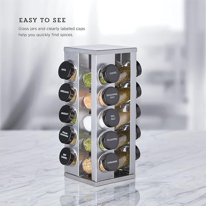Kamenstein 20 Jar Heritage Revolving Countertop Spice Rack Organizer - Image 5