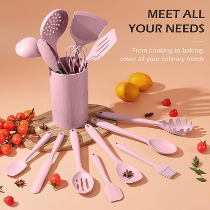 Homikit 15-Piece Kitchen Utensil Set, Silicone Cooking Utensils Spatula Set - Image 9