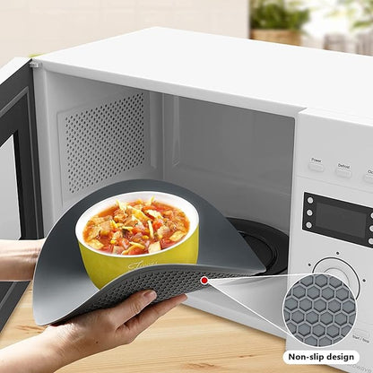 12“ Large Microwave Splatter Cover & Silicone Mat, 12 Inchs Vented Collapsible - Image 6