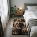 Soft Runner Rugs for Bedroom, Mottling Brown 3x7 Area Rugs Fluffy Rug Shag Area by Yongyangjuxi