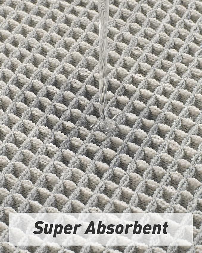 AMOAMI Upgraded Waffle Runner Rug Super Absorbent Non Slip Bath Mats - Image 2