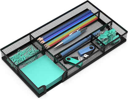 Desk Drawer Organizer, Small Metal Mesh Drawer Organizer Tray, Office Pencil by ITAYVAN