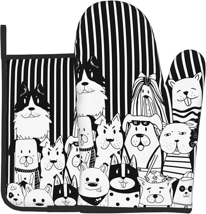 Dog Pot Holders and Oven Mitts by DZGlobal