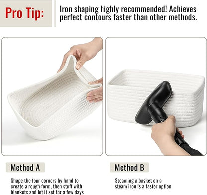 8 Pack Small Storage Baskets for Organizing, Woven Rope Bins for Bathroom - Image 7