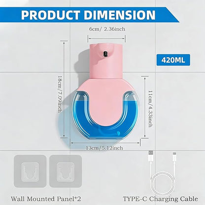 2Pack Automatic Soap Dispenser Touchless, Rechargeable Liquid Soap Dispenser - Image 2