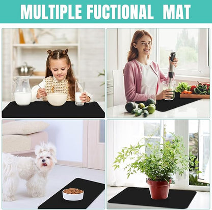 WISELIFE Coffee Mat Super Absorbent Dish Drying Mat Coffee Bar Accessories Match - Image 7