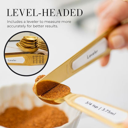 White and Gold Measuring Spoons - Image 4