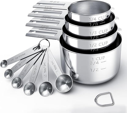 TILUCK Stainless Steel Measuring Cups & Spoons Set, Cups and Spoons, Kitchen by TILUCKBringsGoodLuck