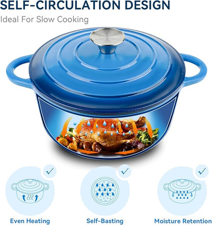 Miereirl 4.5 Quart Enameled Dutch Oven Pot - Image 2