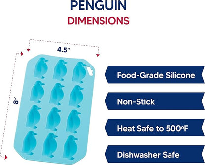 HIC Kitchen Silicone Penguin Ice Tray, Makes 12 Penguins - Image 6
