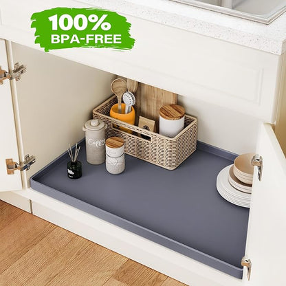 FLATO Waterproof Under Sink Mat 37" x 22" Shelf Liner - Image 4