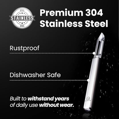 Vegetable Peeler, Ultra Sharp Potato Peeler, Seamless One-Piece Design - Image 5