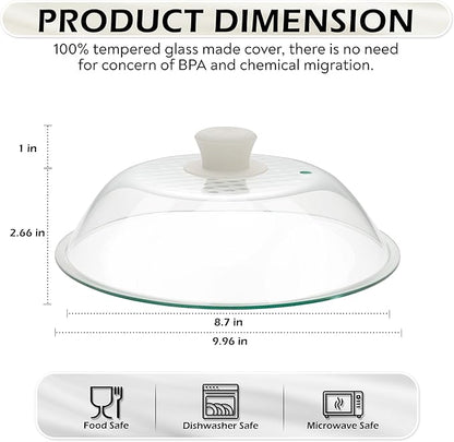 OEC Lighter Weight Tempered Glass Microwave Splatter Cover - Image 2