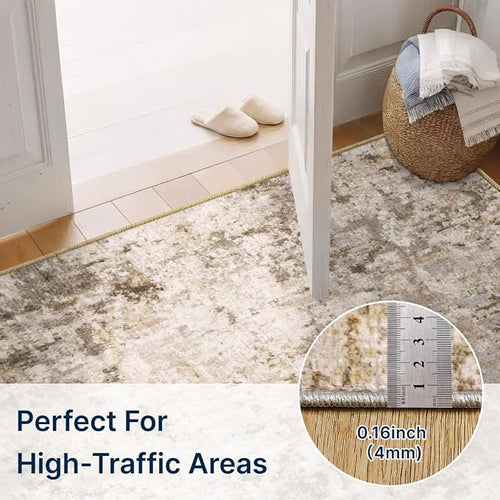 2x3 Rug for Entryway Hallway-No Slip Soft Carpets Modern Abstract Indoor Floor - Image 2