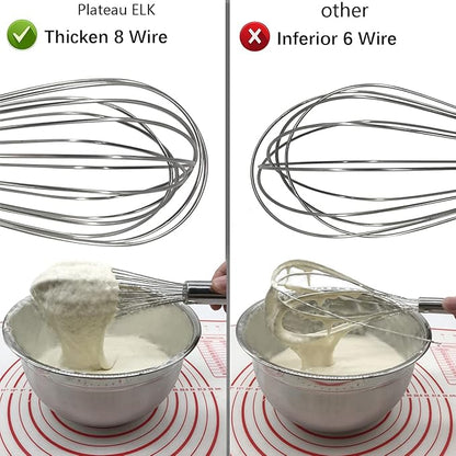 Whisks for Cooking, 3 Pack Stainless Steel Whisk for Blending, Beating and - Image 3
