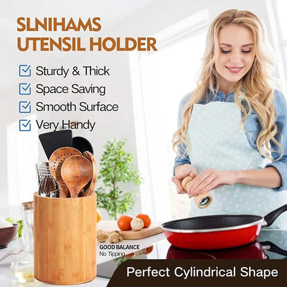 Bamboo Utensil Holder, Large Utensil Holders - Image 3