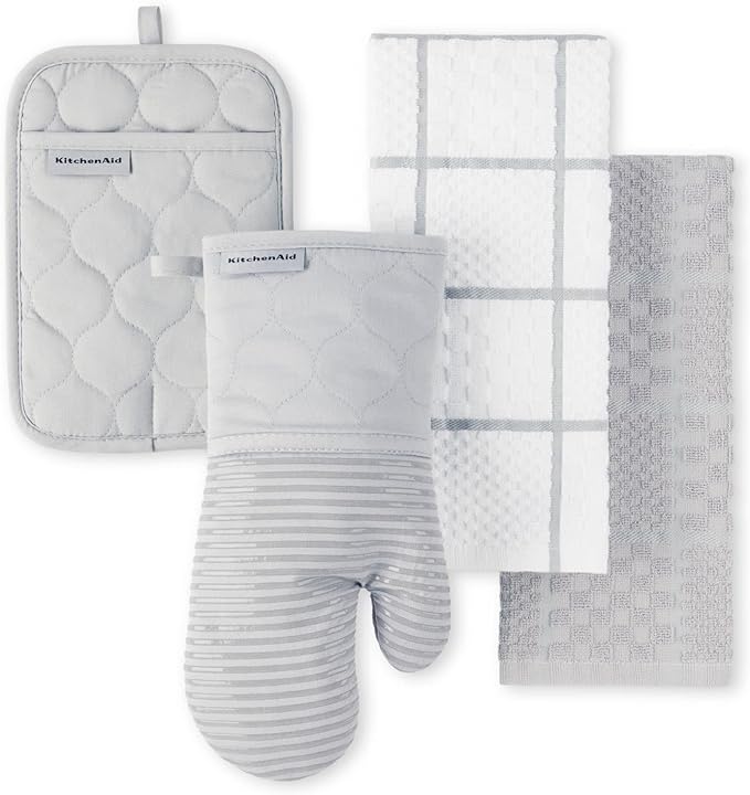 KITCHENAID Quilted Cotton Terry Cloth Oven Mitt, Pot Holder, Kitchen Towel by KitchenAid