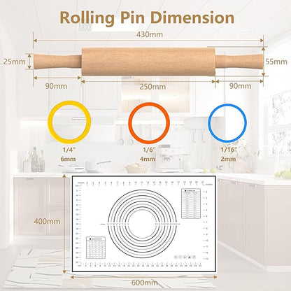 Classic Wooden Rolling Pin - Image 4
