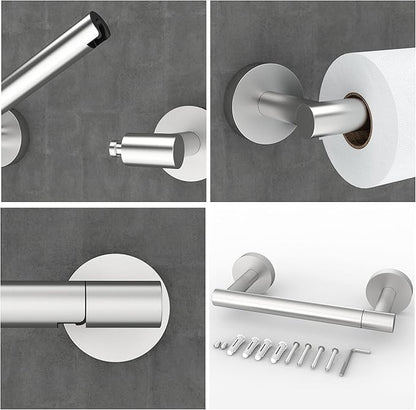 RARXTR Bathroom Toilet Paper Holder Wall Mount SUS304 Stainless Steel Double - Image 7