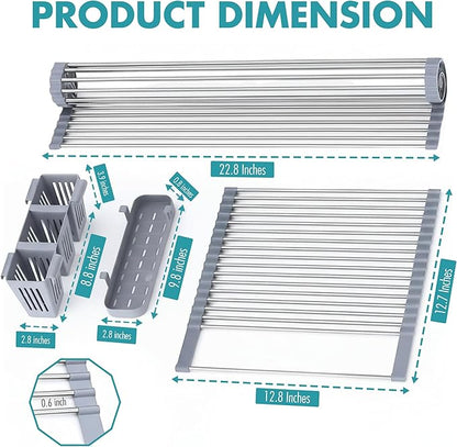 Havenity™ Expandable Roll Up Dish Drying Rack - Image 3
