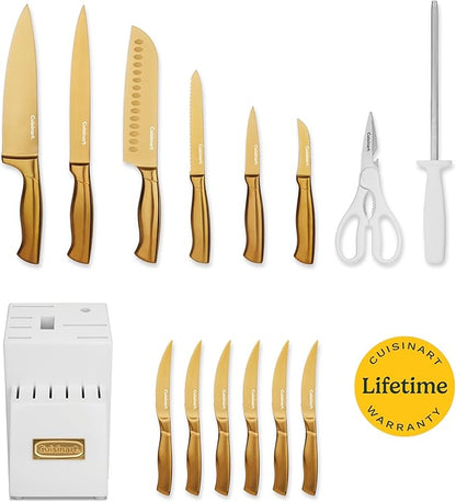 Cuisinart Professional Block Knife Set, Lightweight, Stainless Steel, Durable & - Image 2