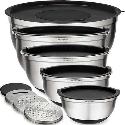 Belwares Mixing Bowls with Lids Set of 5 by Belwares