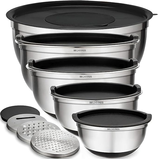 Belwares Mixing Bowls with Lids Set of 5 by Belwares