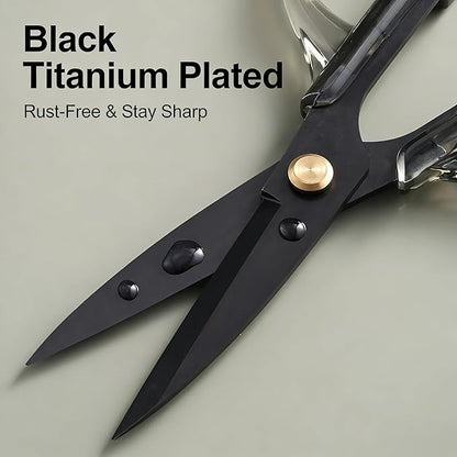 Kitchen Shears Scissors&Sharp Scissors, ARCHIKING 7.7inch Black Titanium Plated - Image 2