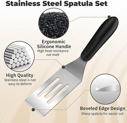 2Pcs Stainless Steel Spatula Set, Mini Serving Spatula - Image 3