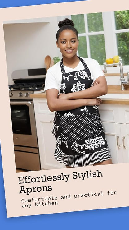 Vintage Floral Apron for Women - Image 3