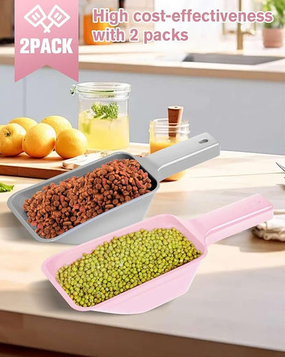 2 Cup Dog Food Scoop, Plastic Pet Food Scoop - Image 2