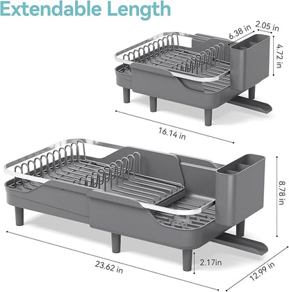 Urackify Expandable Dish Rack for Kitchen Counter, 16.14"-23.62" Large - Image 7
