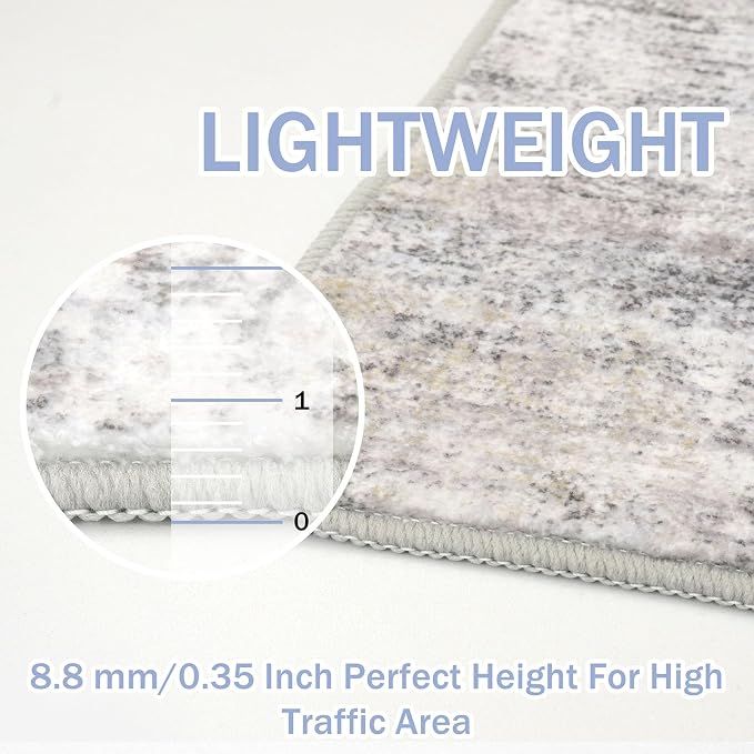IOHOUZE Abstract Runner Rug 3x8 Ft Washable Runners - Image 5