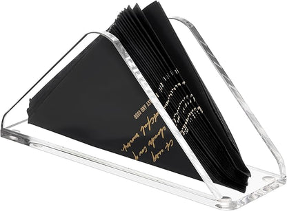 Acrylic Standing Triangle Paper Napkin Holder by DINGHUO