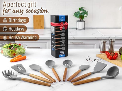 Zulay Kitchen Utensils Set Non-Stick Silicone Cooking Utensils Set - Image 4