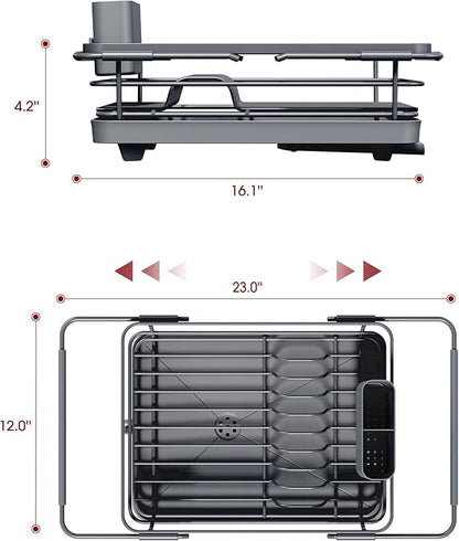Sakugi Extendable Dish Drying Rack Over Sink - Image 3