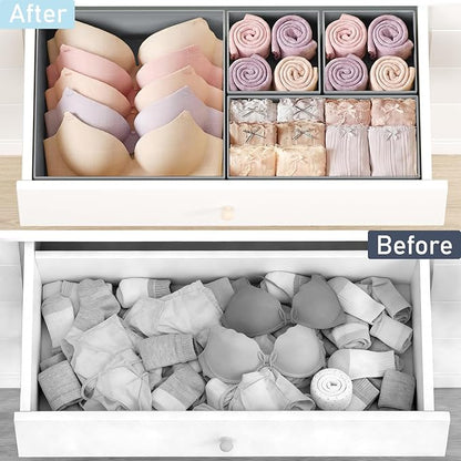 DIMJ Drawer Organizer Clothes, 28 Pack Dresser Organizer, Foldable Closet - Image 6