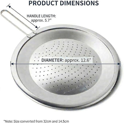 Stainless Steel Splatter Screen Lid, Oil Splash Guard - Image 4