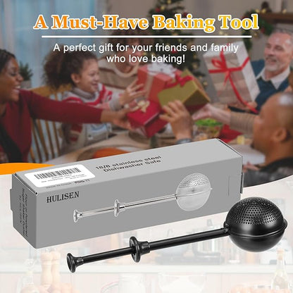 HULISEN Flour Duster for Baking, One-Handed Operation, 304 Stainless Steel - Image 7