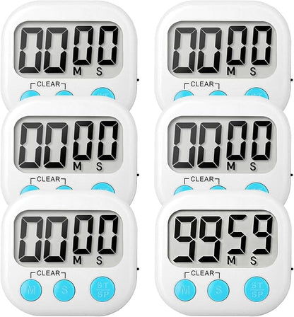 6 Pack Digital Kitchen Timer Small Classroom Timers by VOULOIR